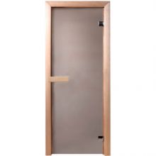 Дверь стеклянная 70х190 см (8 мм) “Теплое утро” Сатин коробка сосна DoorWood