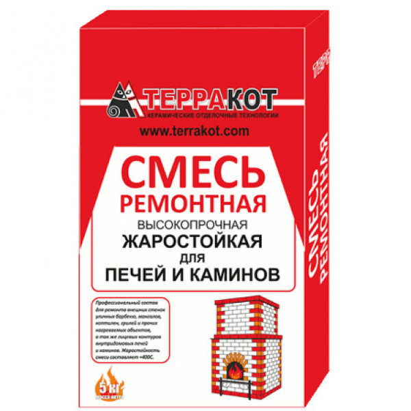 Смесь ремонтная жаростойкая Терракот 5 кг - купить в Тамбове