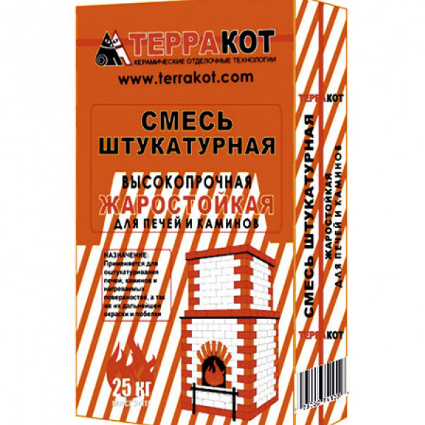Смесь штукатурная жаростойкая Терракот 25 кг - купить в Тамбове